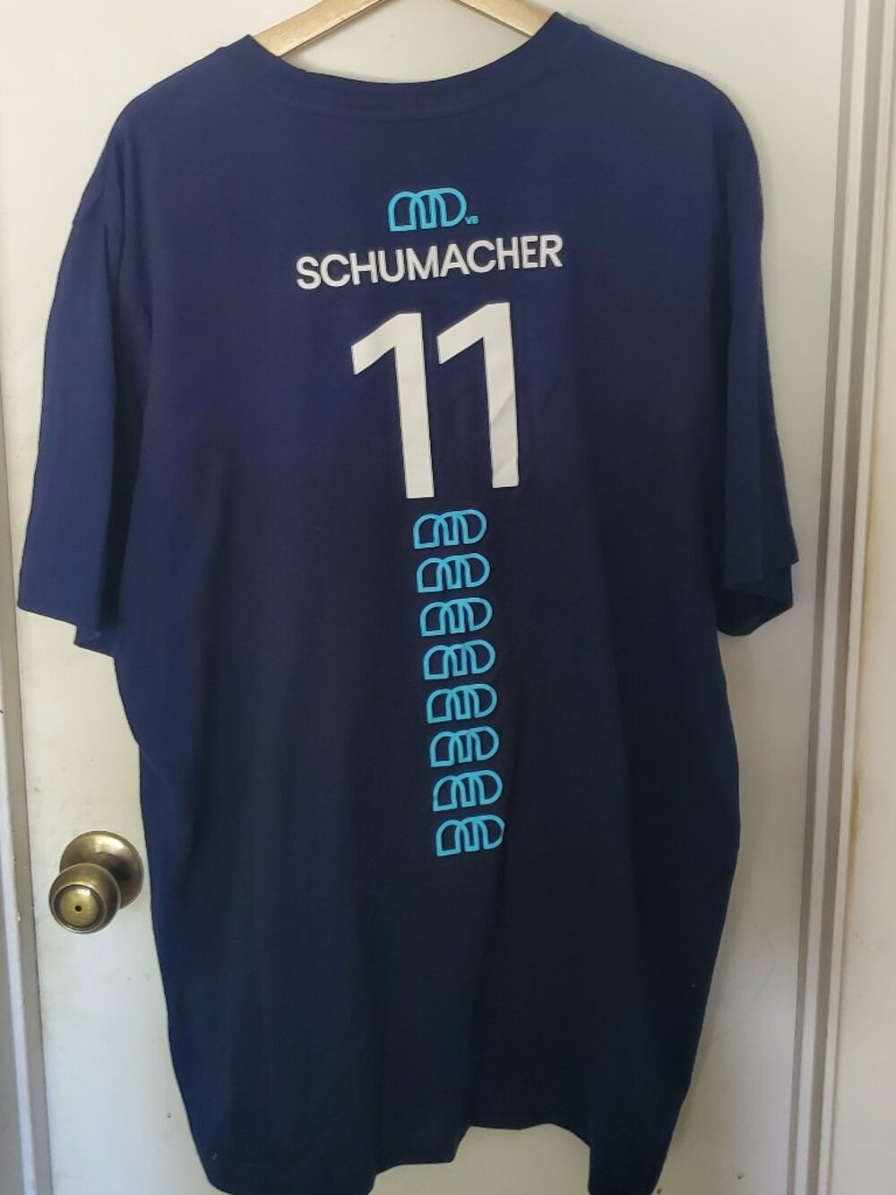 Adidas Lovb Madison Annie Drews Shumacher #11 Navy T-Shirt Men's Size 2X - Picture 2 of 6